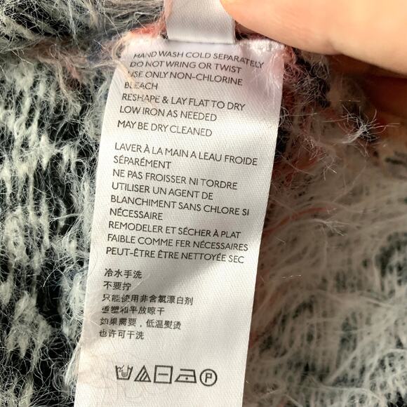 Urban Outfitters UO Garnet Fuzzy Fair Isle Sweater in Black Motif - Picture 14 of 15